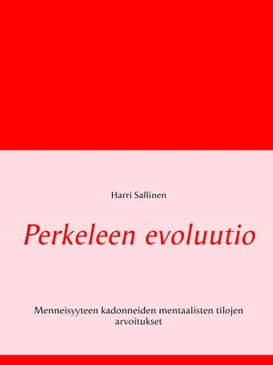 cover image of Perkeleen evoluutio